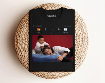 Lamine Yamal Bathing Messi Shirt, Funny Soccer T-Shirt, Viral Football Meme Tee, Argentina Banter Gift, Messi Fan Shirt