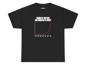 number of doctors and engineers in europe shirt, funny europe graph shirt, doctor engineer humor tee, european satire gift, dark humor shirt