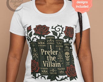 Gothic Book Lover PNG: Dark Academia Villain Design (Digital Download)