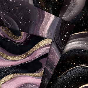 Mauve Gold Agate Digital Paper: Swirl Marble Backgrounds (300dpi JPG) image 4