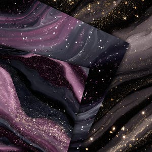 Mauve Gold Agate Digital Paper: Swirl Marble Backgrounds (300dpi JPG) image 6