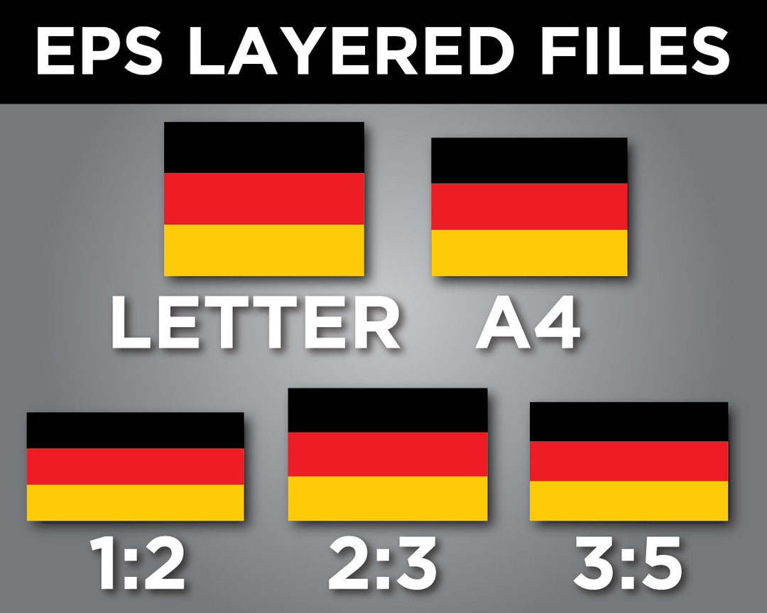 GERMANY Flag EPS Vector Digital Download Various Sizes A4 Etsy