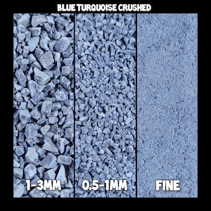 Crushed Gemstone Blue Turquoise Coarse Powder | Gemstone Dust Powder | Woodworking Ring Inlay Resin Art Crushed Coarse | Fine Gemstone Dust