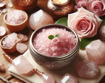 Poudre grossière et fine de quartz rose broyé avec beaucoup de pouvoir de guérison et utilisation pour l'artisanat