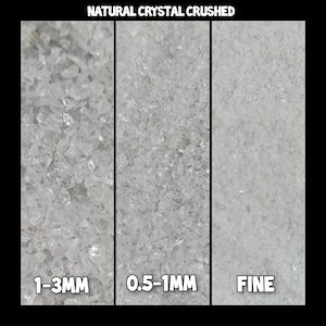 Clear Crystal Crushed Coarse Powder | Natural Gemstone Dust for Resin Art Jewelry Making Inlay DIY Crafts Woodworking Massage Powder