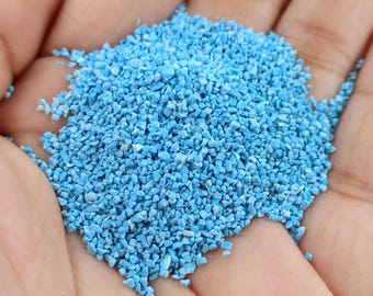 Coarse Crushed Turquoise Gemstone 0.5-1mm For Wood Working Wood Inlay Rings Inlay Jewellery Making