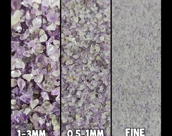 Amethyst Crushed Coarse and Fine Dust Powder | Natural Gemstone for Resin Art, Jewelry Making, and DIY Crafts Woodworking Ring Inlay