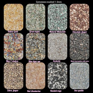 1-3mm Natural Coarse crushed Gemstone For House Decor Resin Art Making Woodworking Wood Inlay Rings Inlay Jewellery Art Making