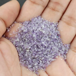 Natural Coarse crushed Gemstone Amethyst 0.5-1mm for Resin Art Making Woodworking wood Inlay Rings Inlay
