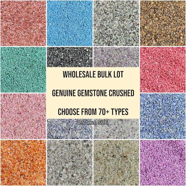 Crushed Gemstones Coarse Powder 0.5-1mm Size | Wholesale Bulk Lot Of Gemstone Crushed Coarse | Best Uses Woodworking Ring Inlay Resin Art