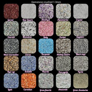 Crushed Gemstone Coarse 1-3mm All Natural stones for women Gift House Decor Wood Work wood Inlay Rings Inlay Jewellery Making