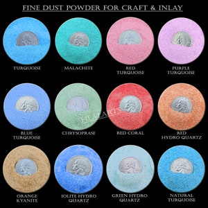 Gemstone Fine Dust Crushed Powder For Crafts Ring Inlay Woodworking Painting