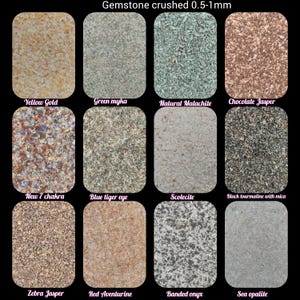 Natural crushed Gemstone Coarse 0.5-1mm For Home Decor Wood Work Nail art Making crystal Hilling Fish Tank Massage Powder