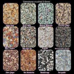 3-5mm Natural Coarse crushed Gemstone For House Decor Resin Art Making Woodworking Wood Inlay Rings Inlay Jewellery Art Making