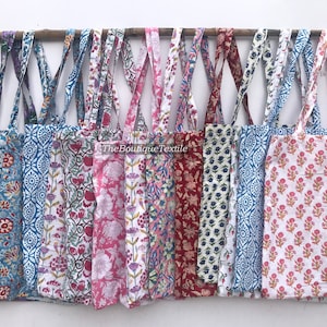 Wholesale Lot von Umweltfreundlichen Tragetaschen Lot, Block gedruckt Einkaufstasche, Schultertasche, Einkaufstaschen mit Griffen Taschen Assorted Lot