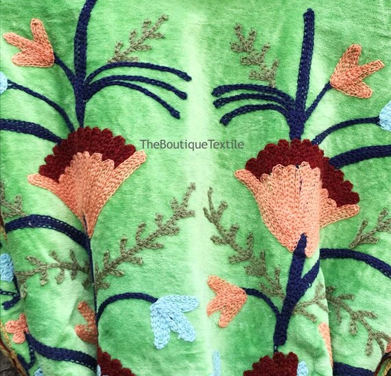 ベルベット刺繍ジャケットコート、ノースリーブコットンスザニ 
