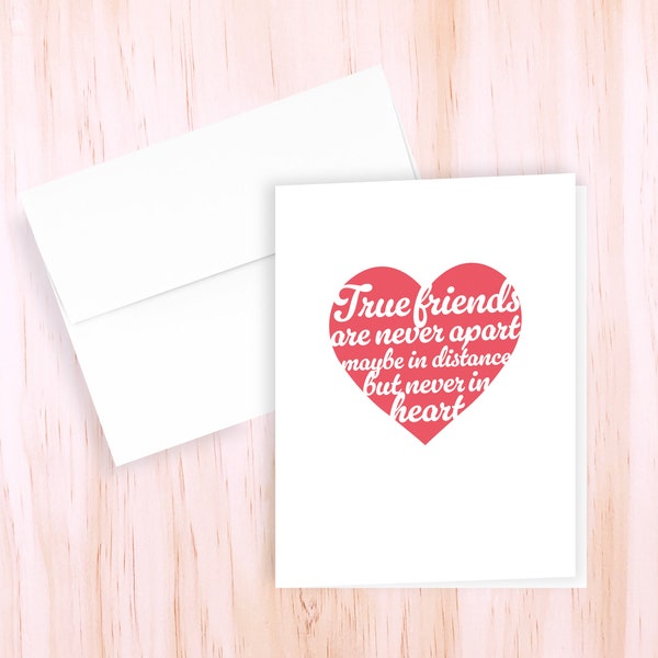 True Friends Card | Best Friends Stationery | True Friendship Notecard | Blank Friendship Card | True Friends Card | Friendship Card