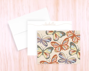 Custom Butterfly Notecards | Personalized Butterflies Stationery Set