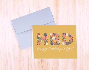 Greeting Card | Floral Happy Birthday To You Card
