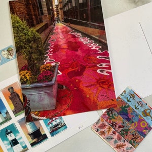 Strawberry Way Street Art, Standortfotografie-Postkarte Pittsburgh, Pennsylvania, USA