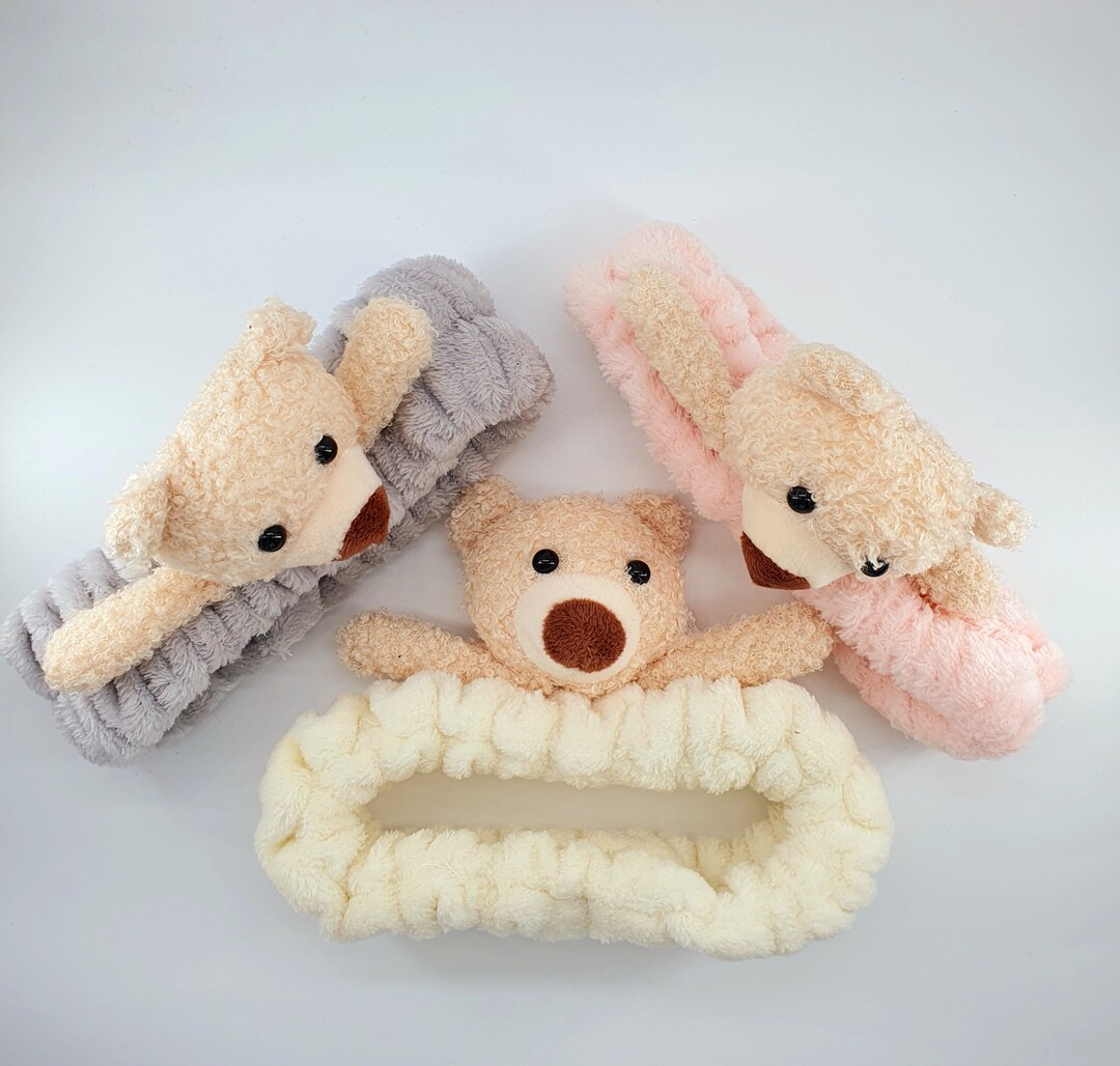 Teddy Bear Women Lovely Makeup Cosmetic Shower Elastic Hair Headband,bears Headbands for Spa