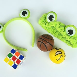 Frog Eyes Headband Set: Elastic Spa Hair Band for Kids & Women