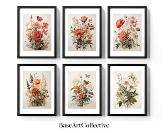 Rustic Decor Printable Set - Vintage Botanical Gallery Wall Prints | Digital Art for Stylish Wall Decor by BaseArtCollective G1