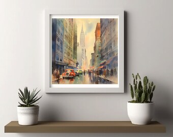 New York Water Colour - Digital Download