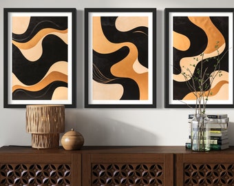 Minimalistic Wall Decor, Mid Century Modern, Boho Wall Art set. Downloadable Print (3 downloads aspect ratio 2:3). SALE 50% OFF