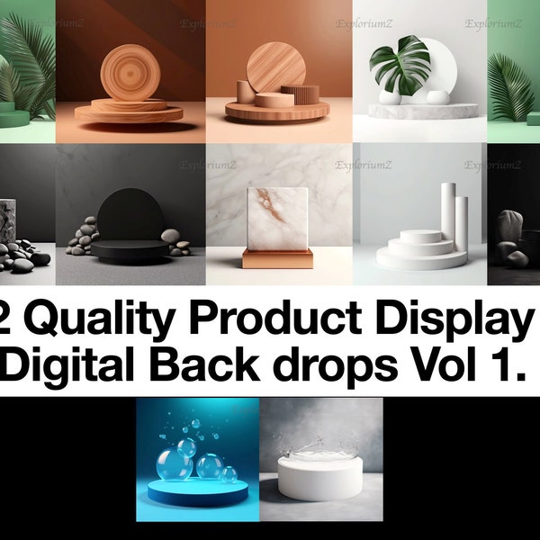 12 Product Display podium back drops  Vol.1 - High Quality