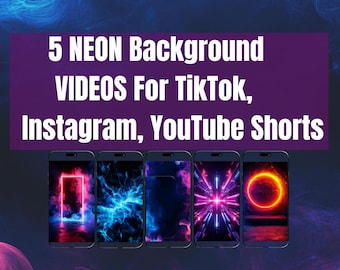 5 Background VIDEOS Neon smoke themed for Instagram, TikTok, YouTube Shorts 9:16