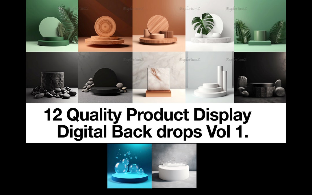 12 Product Display Podium Back Drops Vol.1 High Quality - Etsy