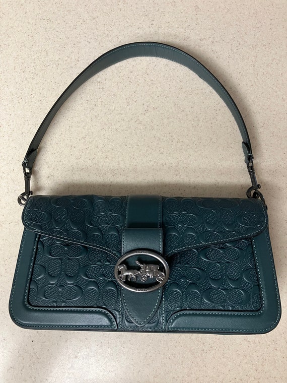 Coach Small Shoulder Bag in Forest Green Gem