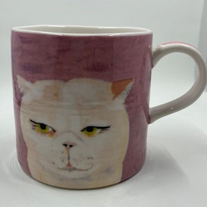 NEW Anthropologie Carole Akins Furry Friends Cat Mug Cup Bild 1