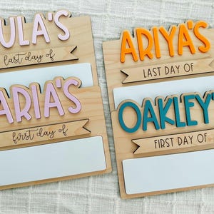 First Day of School Dry Erase Board