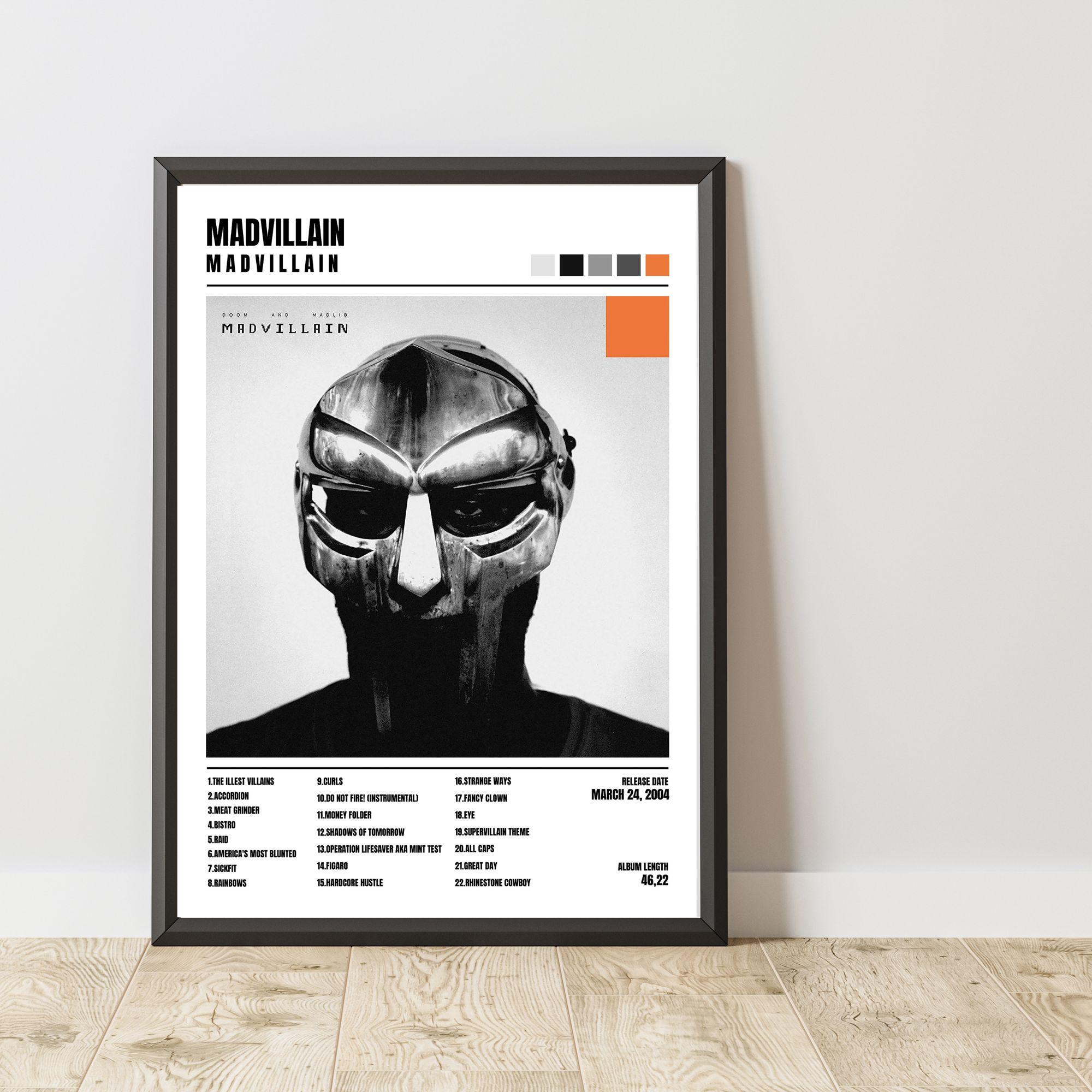 新品 Madvillain / Madvillainy (Poster) Madvillainy Album Cover Poster, Rap Music Wall Art (digital