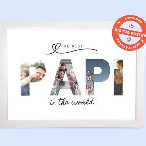 Fathers Day Gifts Ideas, Printable Fathers Day Gift Collage, Custom Father&#39;s Day Gift, Personalized Gift for Dad, Fathers Day Gift From Kids