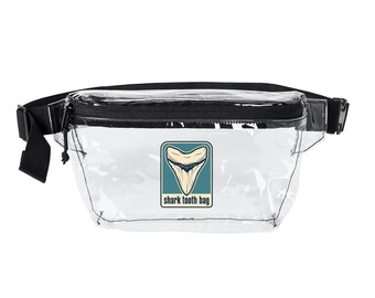 Shark Tooth Badge Transparent Fanny Pack | Clear Stadium Bag