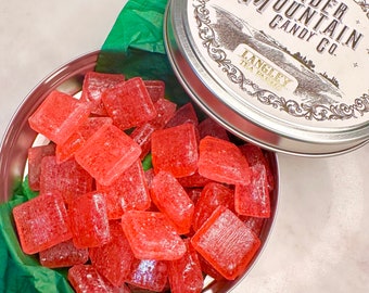 Pomegranate Hard Candy Drops Traditional Handmade Old Fashioned Small Batch