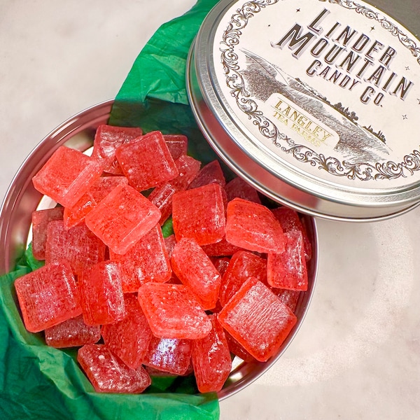 Pomegranate Hard Candy Drops Traditional Handmade Old Fashioned Small Batch