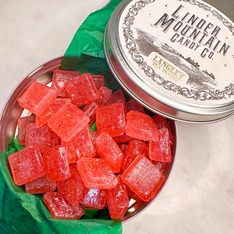 Pomegranate Hard Candy Drops Traditional Handmade Old Fashioned Small