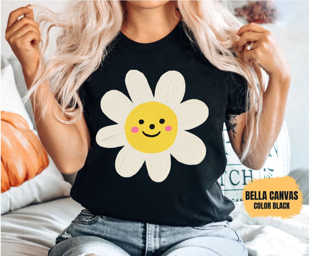 Simple Daisy Graphic Tee Simple Floral Graphic Tee Floral Etsy