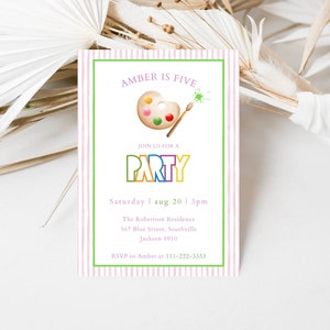 Art Birthday Party Invitation  Art Birthday Invitation  Painting Birthday Party Invitation  Painting Birthday Party Invite  Paint Party