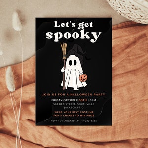 Halloween Party Invitation Costume Party Instant Download Halloween Invitation Let&#39;s Get Spooky