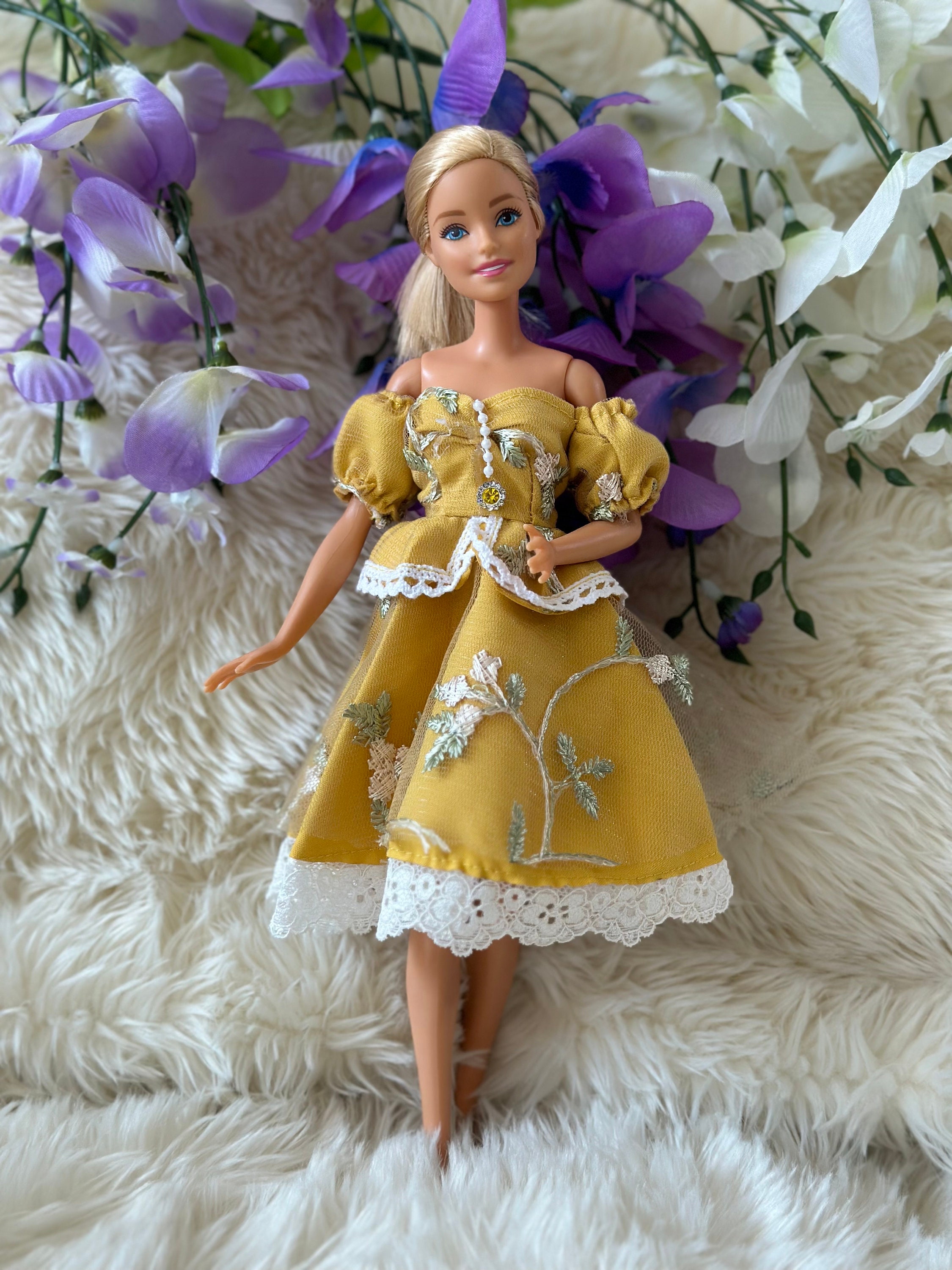 Barbie doll yellow dress sale