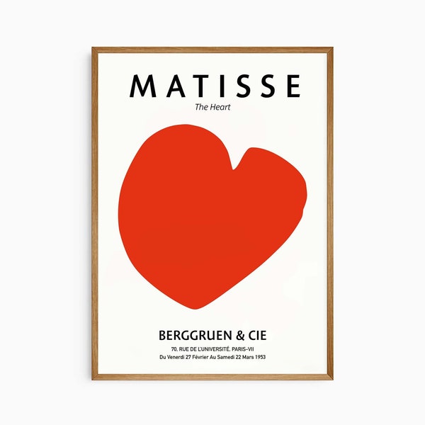 Matisse The Heart Digital Print | Verve Volume VI 1949 High Quality Print | Matisse heart | Printable Wall Art | Matisse Digital Prints