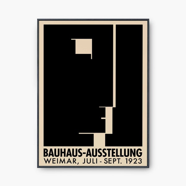 1923 German Weimar Bauhaus Art Exhibition Ausstellung Poster| Bauhaus Poster Printable Wall Art | Mid-century Modern Digital Prints