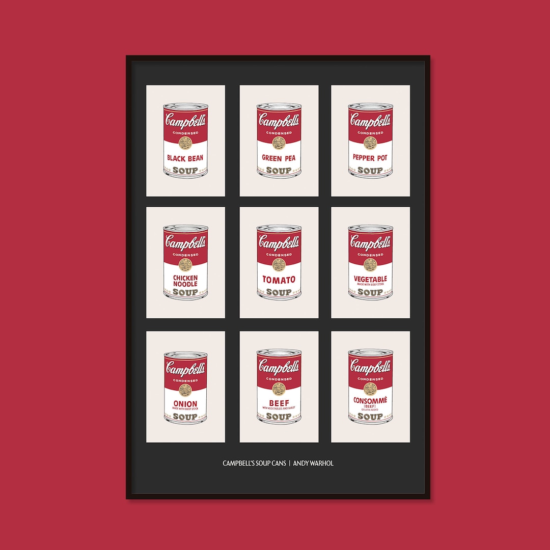 Pop Art Printable Andy Warhol Campbell's Soup Cans High Quality Wall ...