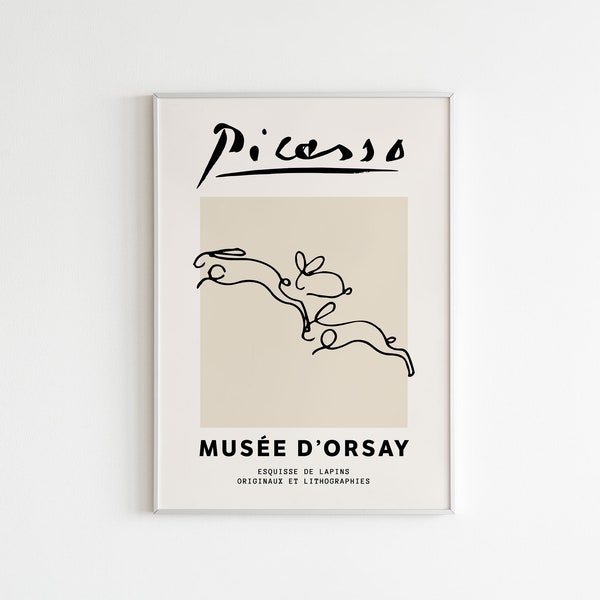 Rabbit Line Art - Etsy