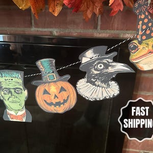 Vintage Halloween Garland - Kitch Halloween Decor - Vintage Halloween Decorations - Unique Halloween Garland